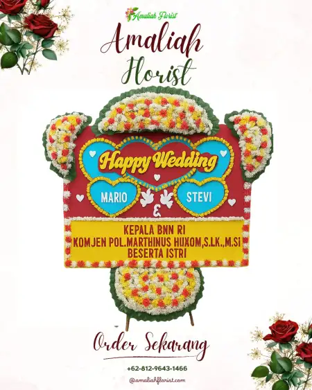 Papan Bunga Pernikahan Piton